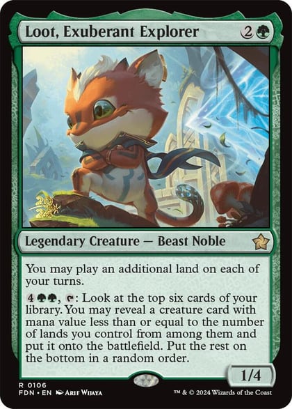 Loot, Exuberant Explorer, Prerelease Cards 106
