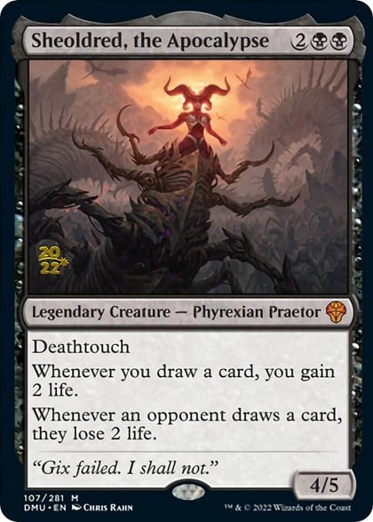 Sheoldred, the Apocalypse, Prerelease Cards 107