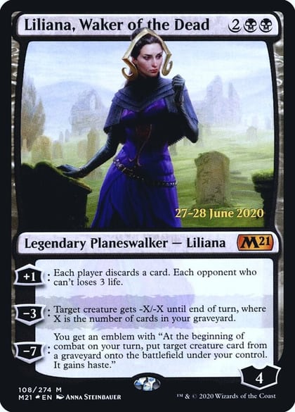 Liliana, Waker of the Dead, Prerelease Cards 108