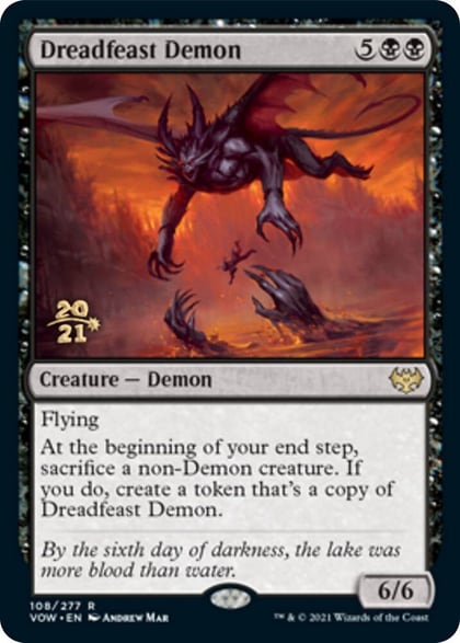 Dreadfeast Demon, Prerelease Cards 108