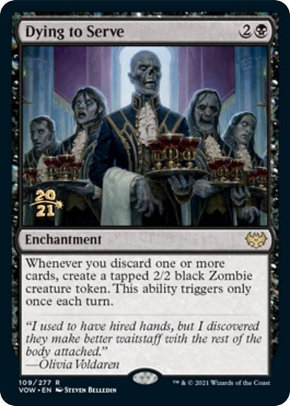 Dying to Serve, Prerelease Cards 109