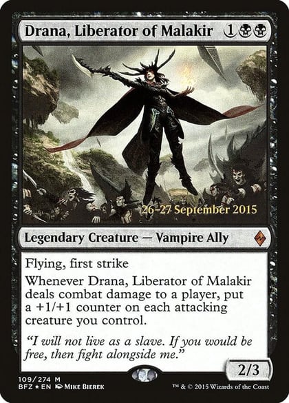 Drana, Liberator of Malakir, Prerelease Cards 109
