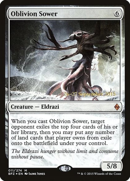 Oblivion Sower, Prerelease Cards 11