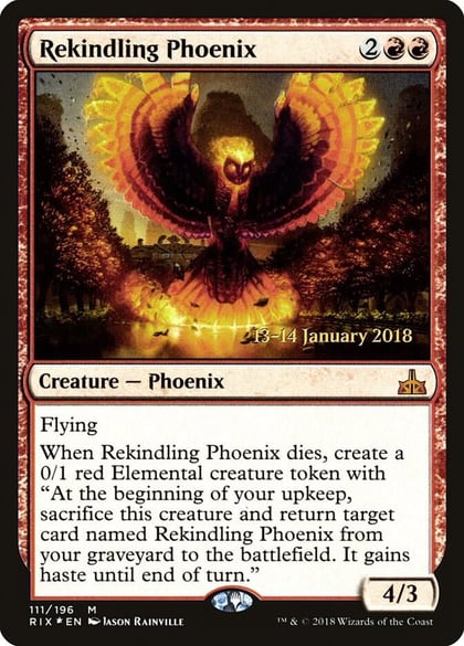 Rekindling Phoenix, Prerelease Cards 111