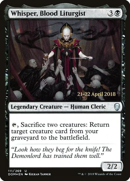 Whisper, Blood Liturgist, Prerelease Cards 111