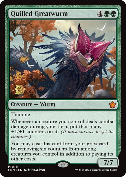 Quilled Greatwurm, Prerelease Cards 111