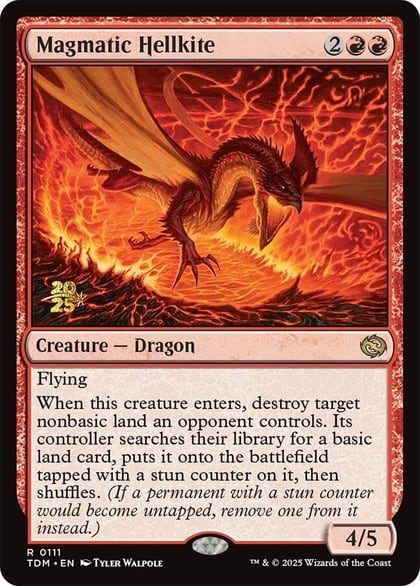 Magmatic Hellkite, Prerelease Cards 111