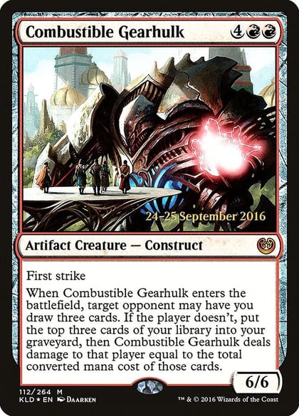 Combustible Gearhulk, Prerelease Cards 112
