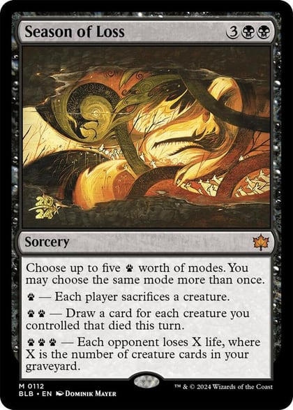 Season of Loss, Prerelease Cards 112