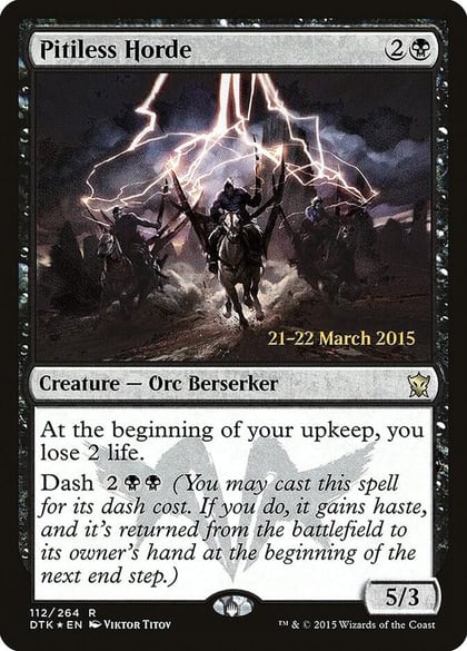 Pitiless Horde, Prerelease Cards 112