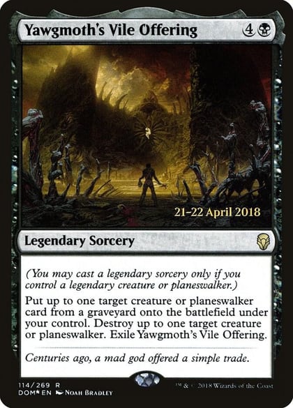 Yawgmoth's Vile Offering, Prerelease Cards 114