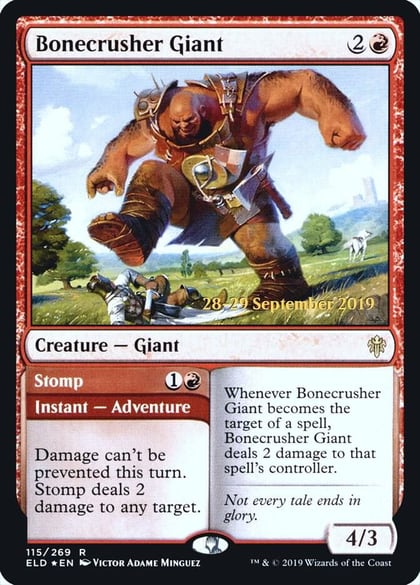 Bonecrusher Giant, Prerelease Cards 115