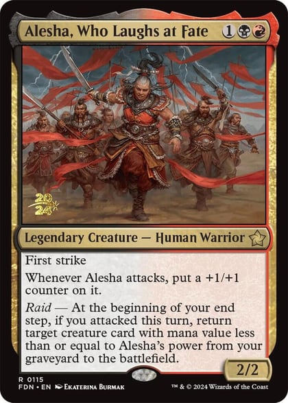 Alesha, Who Laughs at Fate, Prerelease Cards 115