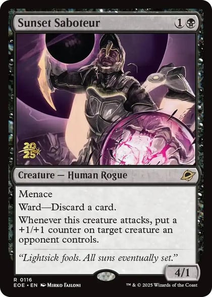 Sunset Saboteur, Prerelease Cards 116