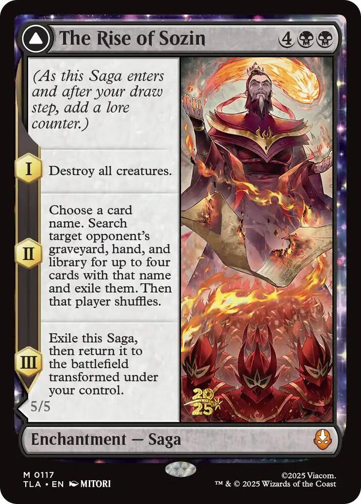 The Rise of Sozin, Prerelease Cards 117