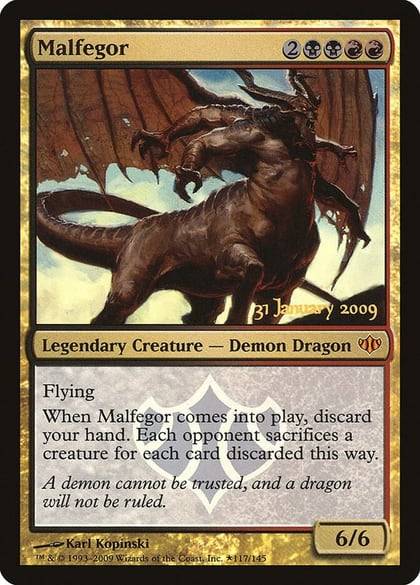 Malfegor, Prerelease Cards 117