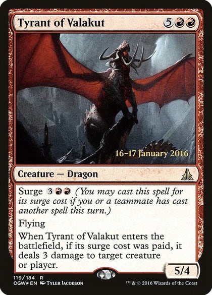 Tyrant of Valakut, Prerelease Cards 119