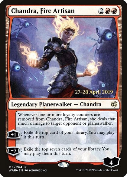 Chandra, Fire Artisan, Prerelease Cards 119