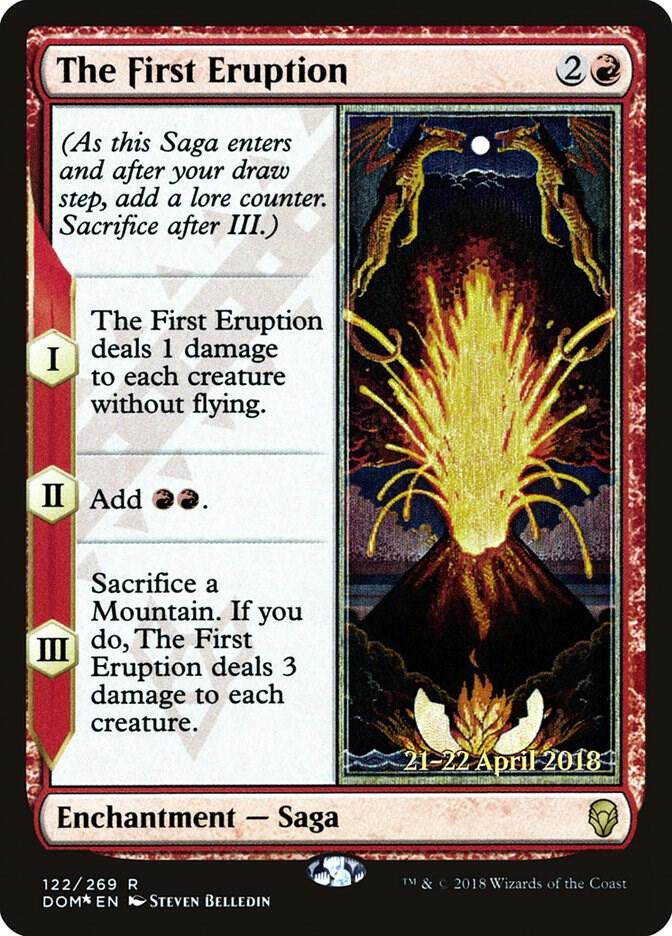 The First Eruption, Prerelease Cards 122