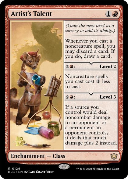 Artist's Talent, Prerelease Cards 124