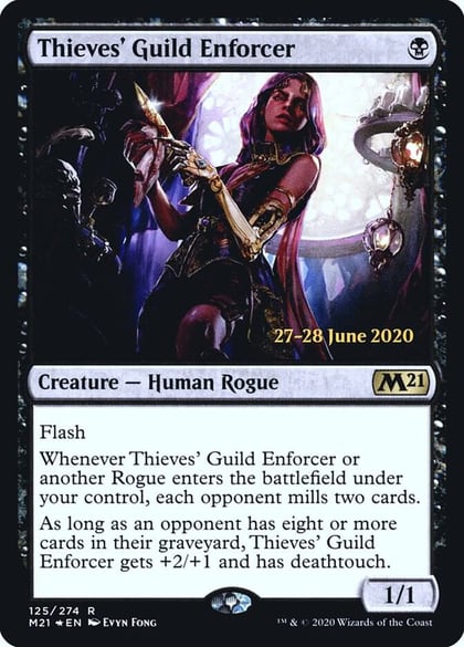 Thieves' Guild Enforcer, Prerelease Cards 125