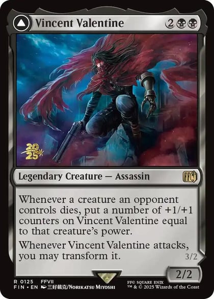Vincent Valentine, Prerelease Cards 125