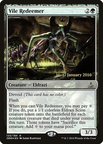 Vile Redeemer, Prerelease Cards 125