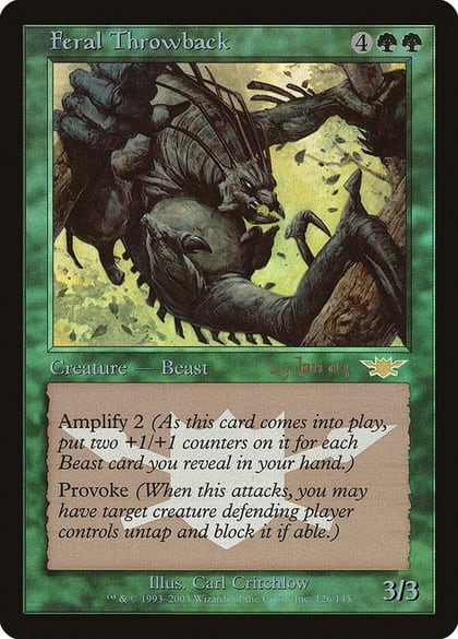 Feral Throwback, Prerelease Cards 126