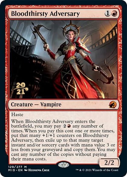 Bloodthirsty Adversary, Prerelease Cards 129