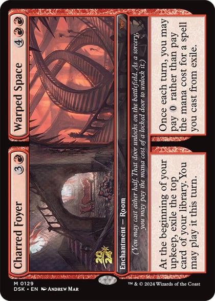 Charred Foyer // Warped Space, Prerelease Cards 129