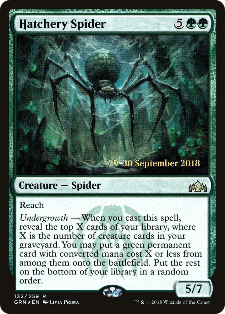 Hatchery Spider, Prerelease Cards 132