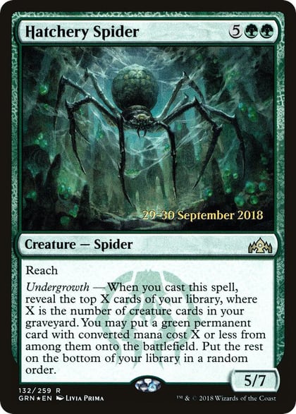 Hatchery Spider, Prerelease Cards 132