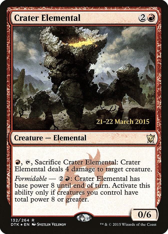 Crater Elemental, Prerelease Cards 132