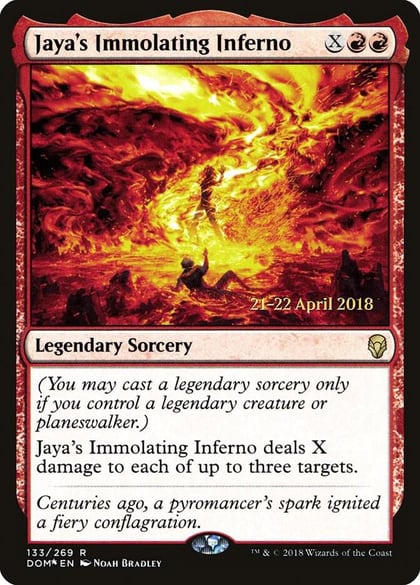 Jaya's Immolating Inferno, Prerelease Cards 133