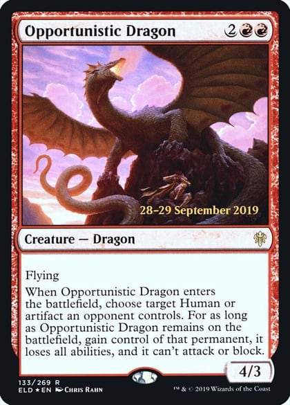 Opportunistic Dragon, Prerelease Cards 133