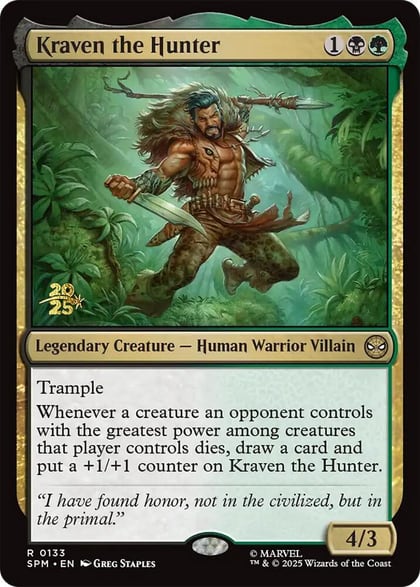 Kraven the Hunter, Prerelease Cards 133
