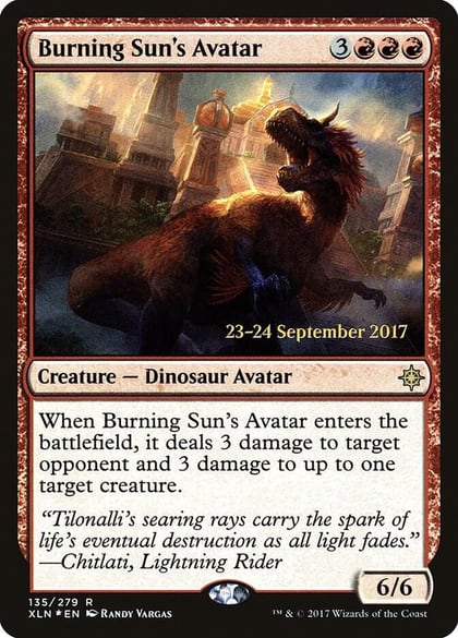 Burning Sun's Avatar, Prerelease Cards 135