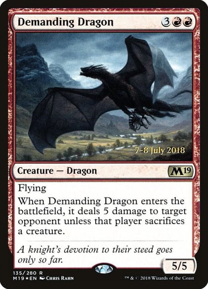 Demanding Dragon, Prerelease Cards 135