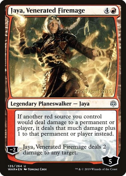 Jaya, Venerated Firemage, Prerelease Cards 135