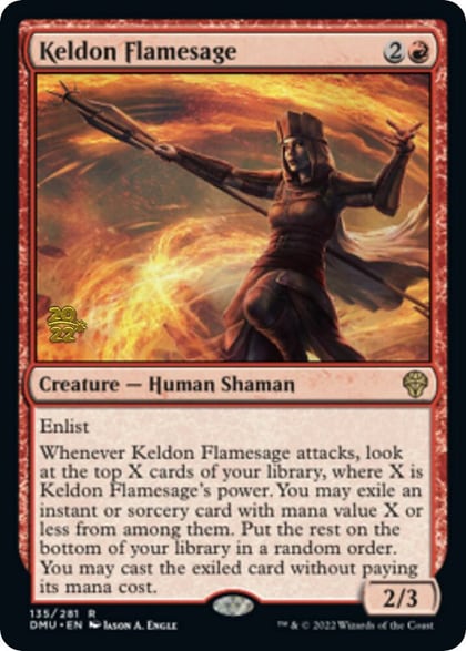 Keldon Flamesage, Prerelease Cards 135