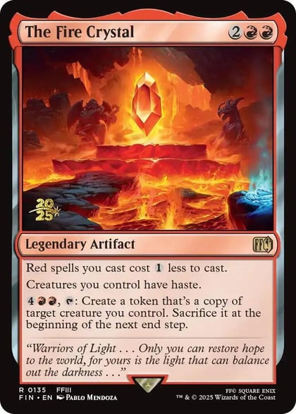 The Fire Crystal, Prerelease Cards 135