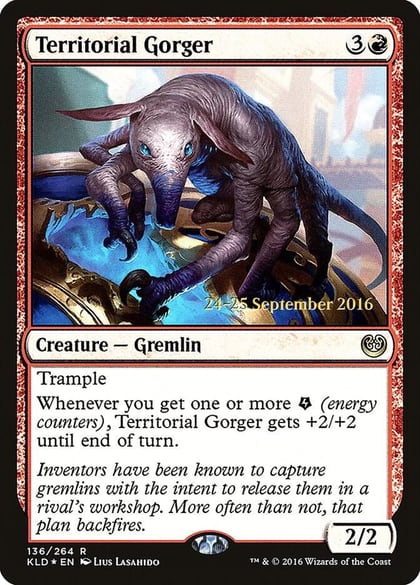 Territorial Gorger, Prerelease Cards 136