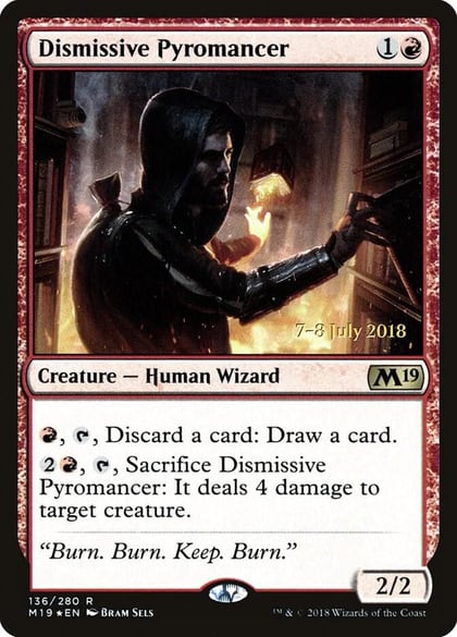 Dismissive Pyromancer, Prerelease Cards 136