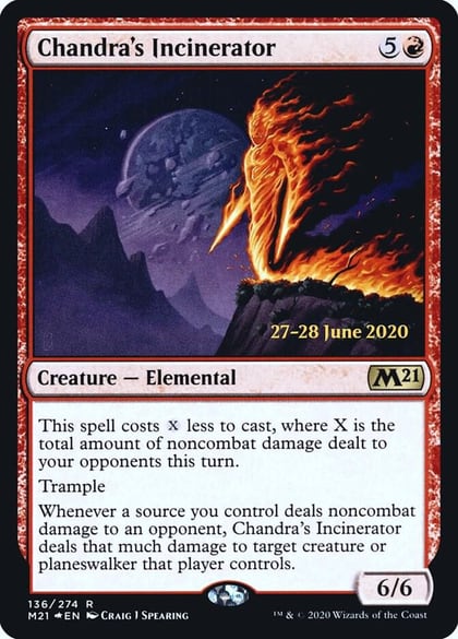Chandra's Incinerator, Prerelease Cards 136