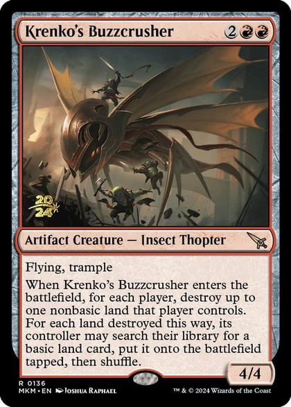 Krenko's Buzzcrusher, Prerelease Cards 136