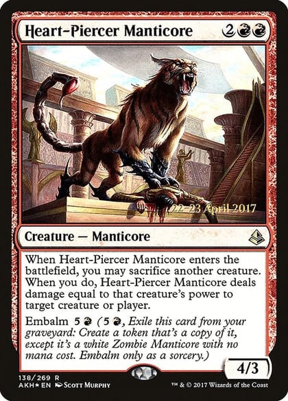 Heart-Piercer Manticore, Prerelease Cards 138