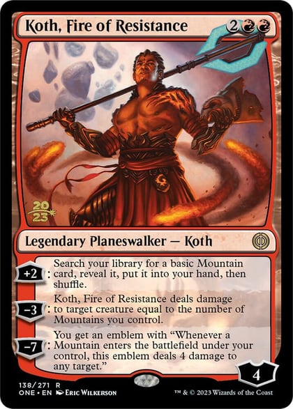 Koth, Fire of Resistance, Prerelease Cards 138