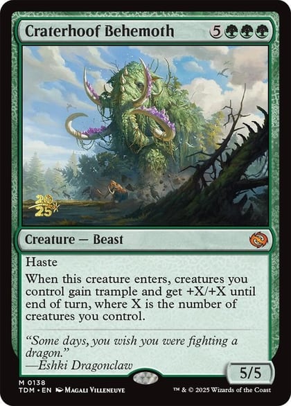 Craterhoof Behemoth, Prerelease Cards 138