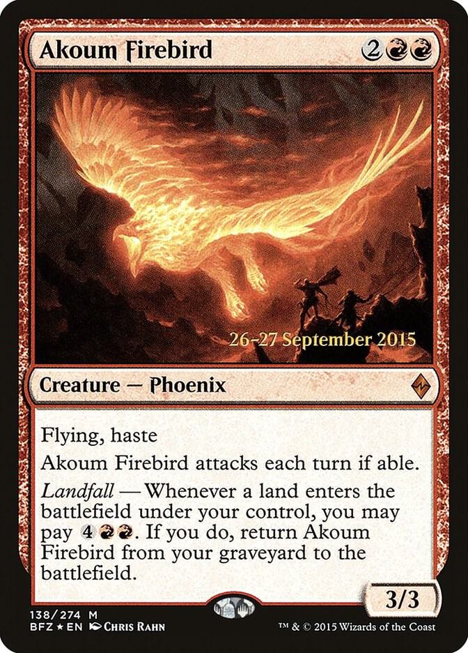 Akoum Firebird, Prerelease Cards 138