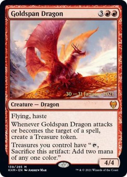 Goldspan Dragon, Prerelease Cards 139